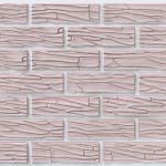 3D PVC panel - Brick Beige Wave