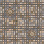3D PVC panel - Mosaic Blue Medallion