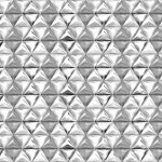 3D PVC panel - Mosaic Crystal Chrome