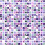 3D PVC panel - Mosaic Lilac