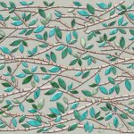 3D PVC panel - Mosaic Malachite Leaf