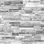 3D PVC panel - Stone Black and White Plastushka