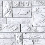 3D PVC panel - Stone Cut White