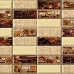 3D PVC panel - Tile Chocolate