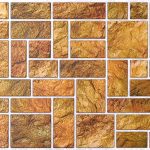 3D PVC panel - Stone Cut Yellow Ornamental