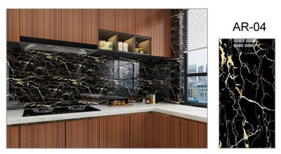 Samoljepljivi PVC panel Marble Black White-A3-04 - Slika 2